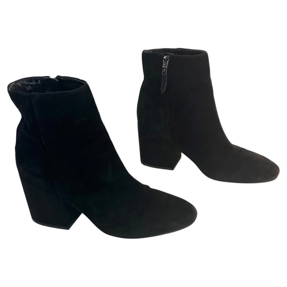 Sam Edelman Women's Taye Ankle Bootie In Black Suede Leather Shoes Size: 9.5